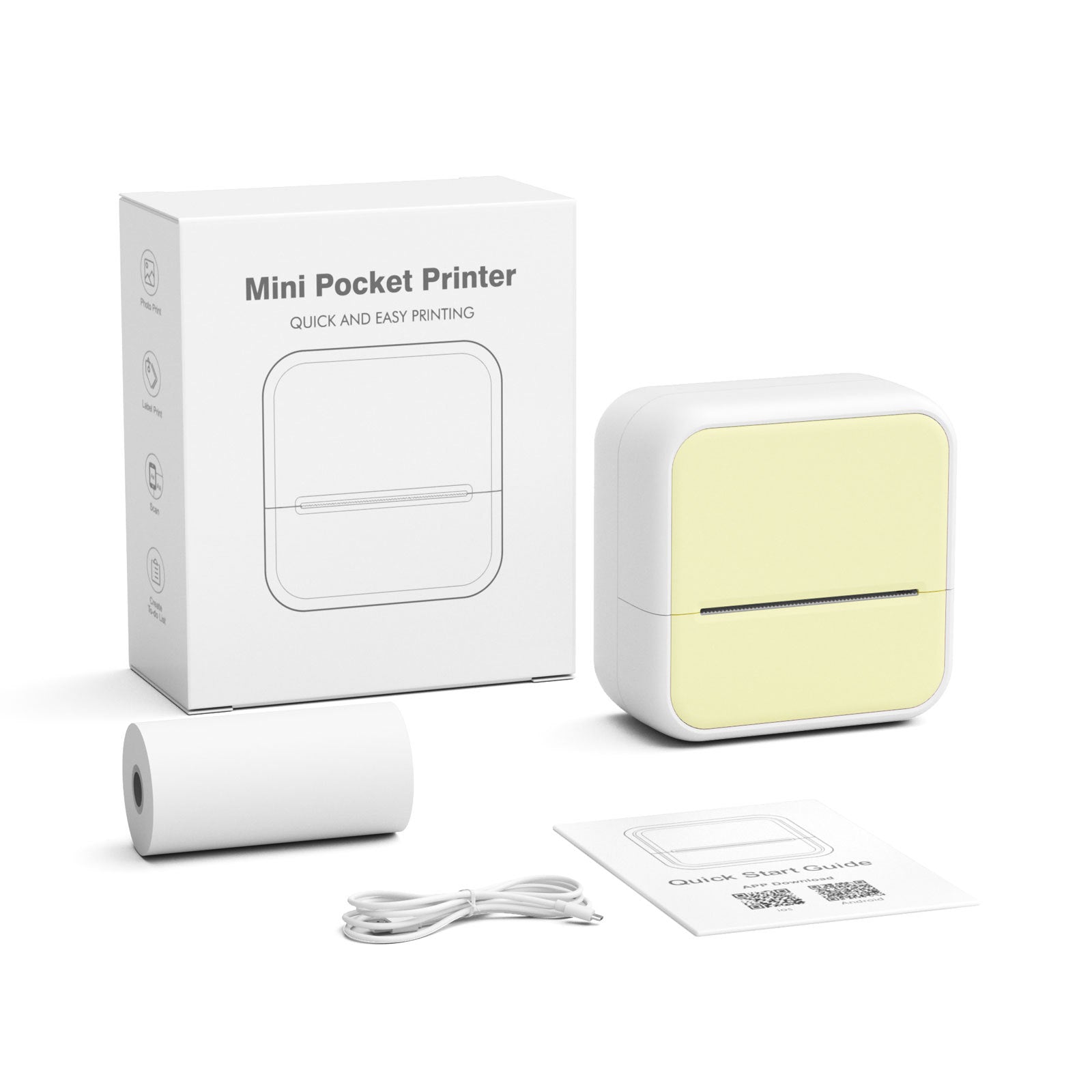 Portabel Mini Etikettskrivare – Bluetooth-skrivare för Mobil