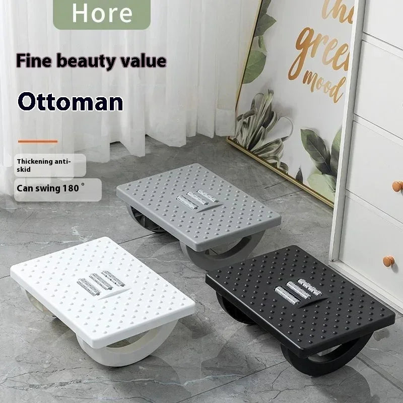 Portabel Fotstöd med Massage – Ergonomisk Fotpall för Hem & Kontor