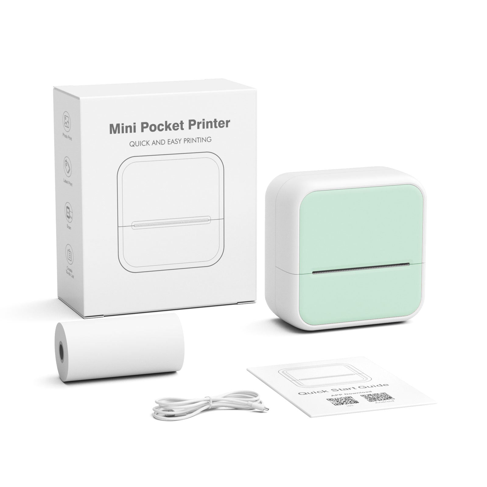 Portabel Mini Etikettskrivare – Bluetooth-skrivare för Mobil